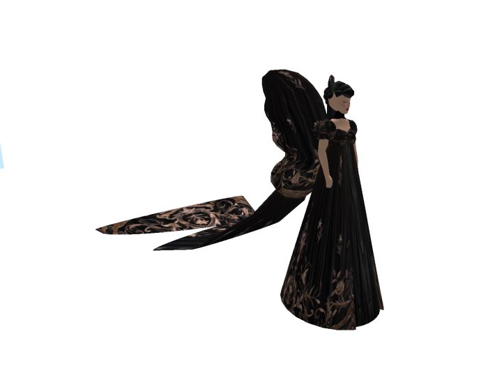 Fae Queen in black gown