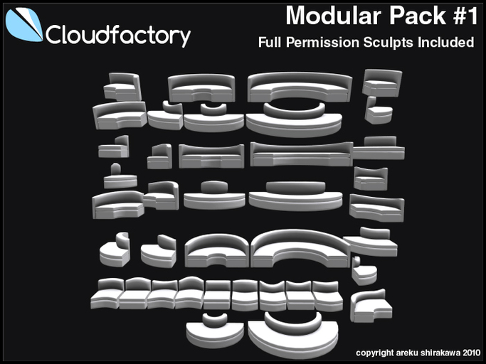 Fire Sale! CFD Modular Pack #1, Full Permission Completely Modular Furniture Set!