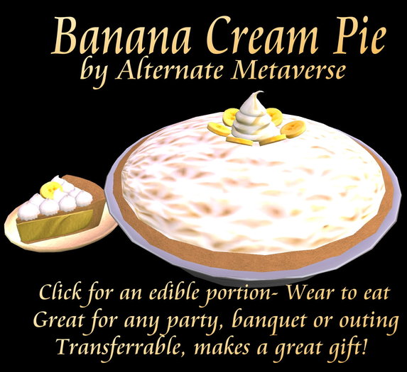 Banana Cream Pie- Click For Slice -  by Alterenate Metaverse