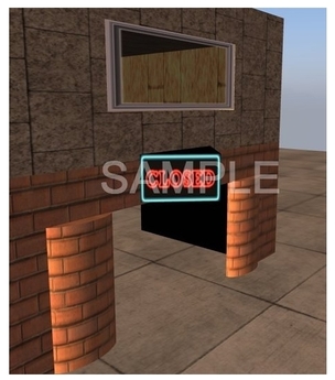 Second Life Marketplace - Open & Closed Triangle Sign Boxed