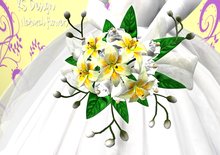 A bouquet of roses, lilies and pearls #5