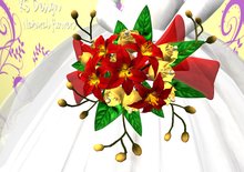 A bouquet of roses, lilies and pearls #7