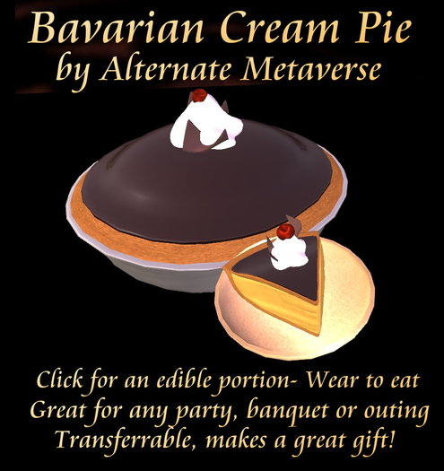Bavarian Cream Pie - Alternate Metaverse Foods