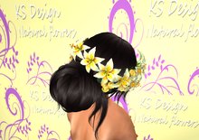 Ornament for hair (lily, rose) #1