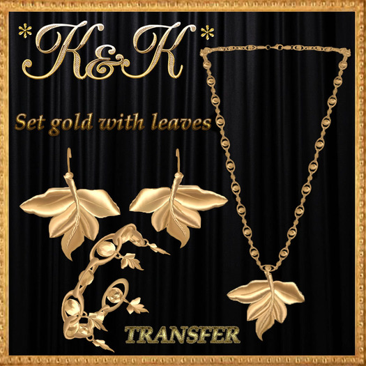 *K&K*Set gold with leaves