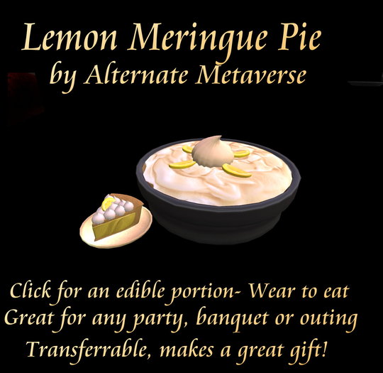 Lemon Meringue Pie - Click For Slice -  by Alterenate Metaverse