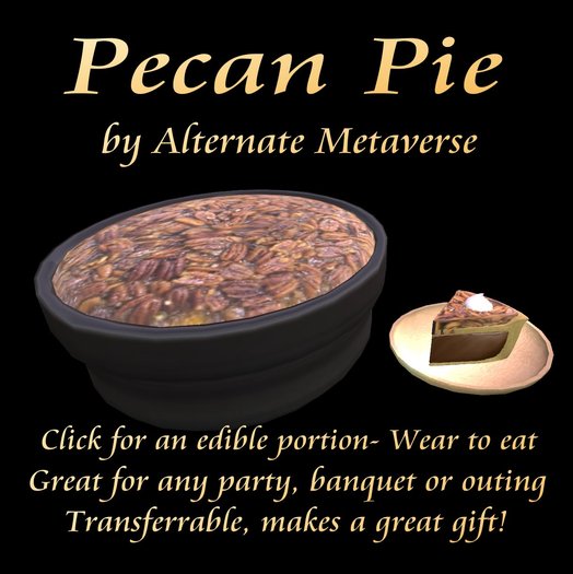 Pecan Pie-Cliclk for slice-Alternate Metaverse Foods