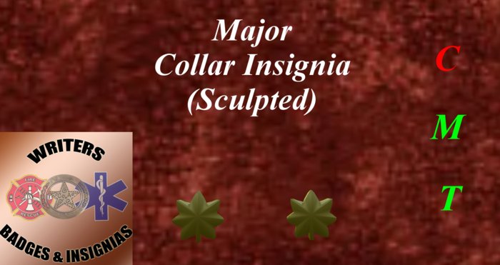 *WB* Major Collar Insignia (Sculpted) 