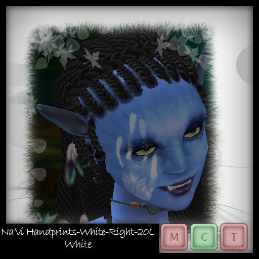-=White Na'vi Handprint.:.[Face-Right]=-