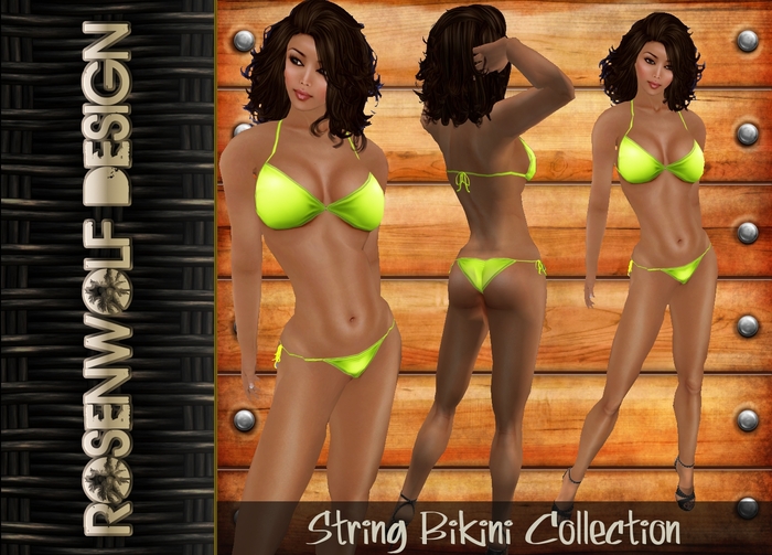 Rosenwolf Design String Bikini - Neon