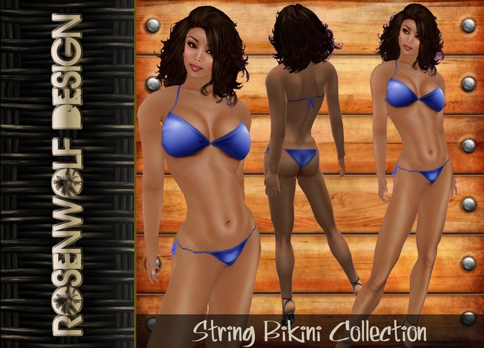 NEW Rosenwolf Design String Bikini - Royal