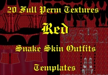 Snake Skin Outfits Templates FP Red Sign