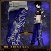 [Mesh] =^.^= Curious Kitties - Vanilla Buckle Pants - Blue 