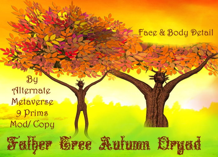 AMV Father Tree, Dryad Tree Person Autumn Multicolor COPY MOD 