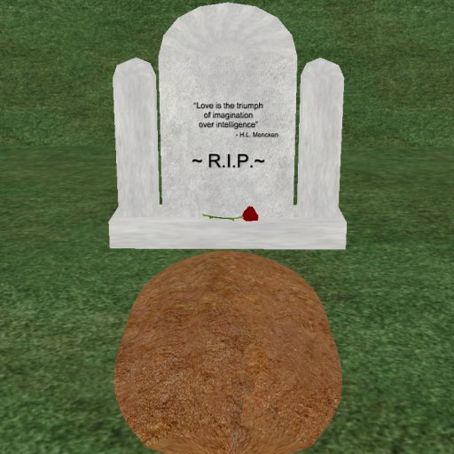Verse 14, Enticing Designs 5 Prim Dome Top Style Cement Tombstone Marker with Inscription, Grave, and Rose