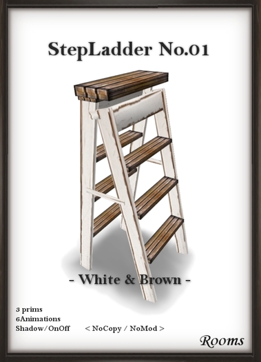 [Rooms]-StepLadder01-WhiteBrown