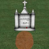 Verse 17, Enticing Designs 5 Prim Large Cross Top Style Marble Tombstone Marker with Inscription, Grave, and Rose