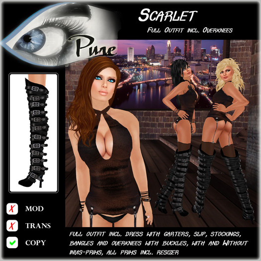 << PURE >> Scarlet in Chocolate (full outfit incl. boot) [inworld price 299L$]