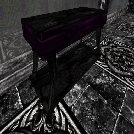SALE   ::BREED:: Gothic Hall Table Purple 