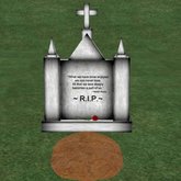 Verse 18, Enticing Designs 5 Prim Large Cross Top Style Marble Tombstone Marker with Inscription, Grave, and Rose