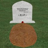 Verse 19, Enticing Designs 5 Prim Rounded Arch Style Cement Tombstone Marker with Inscription, Grave, and Rose