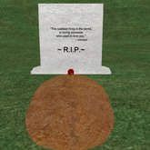 Verse 20, Enticing Designs 5 Prim Tapered Square Style Cement Tombstone Marker with Inscription, Grave, and Rose
