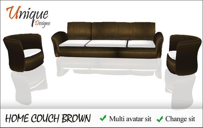 home couch  brown