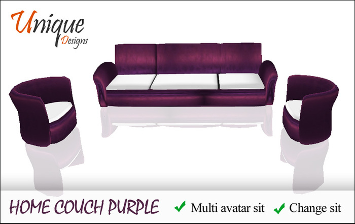 home couch  violet