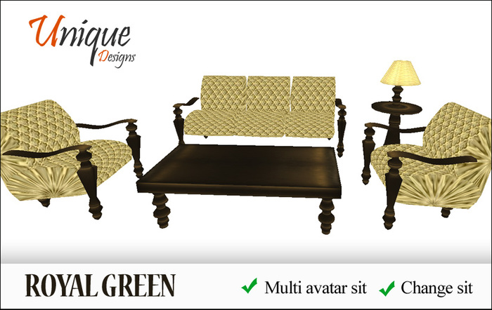 royal  green  sofa  couch set