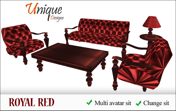 royal red Sofa  couch set