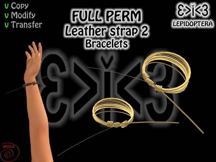 }>i<{ Leather Strap Bracelets2 FULL PERM
