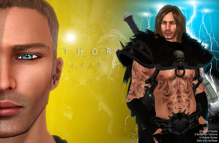*BIRTH* Thor Skin Pale Tone Fatpack (990l Individually Inworld)