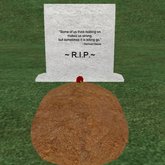 Verse 21, Enticing Designs 5 Prim Tapered Square Style Cement Tombstone Marker with Inscription, Grave, and Rose