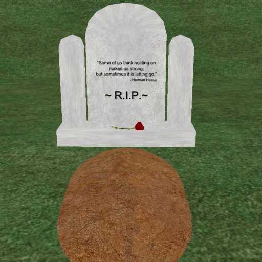 Verse 21, Enticing Designs 5 Prim Dome Top Style Cement Tombstone Marker with Inscription, Grave, and Rose