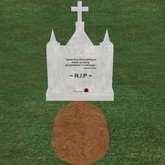 Verse 21, Enticing Designs 5 Prim Large Cross Top Style Cement Tombstone Marker with Inscription, Grave, and Rose