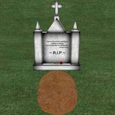 Verse 21, Enticing Designs 5 Prim Large Cross Top Style Marble Tombstone Marker with Inscription, Grave, and Rose