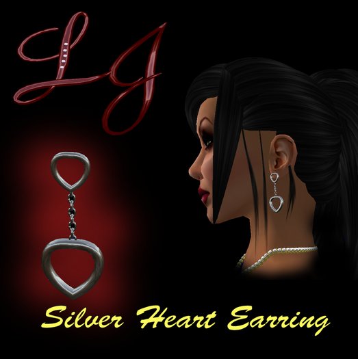 Silver Hearts Earrings(box)