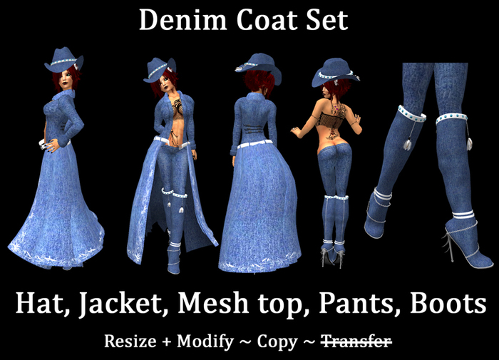 .:harmless INK:. Denim Coat Set