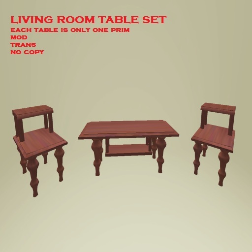 living room tables (boxed)