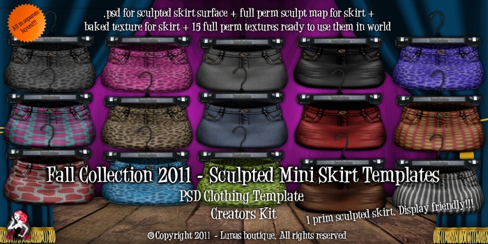 Fall Collection 2011 - Sculpted Mini Skirt Templates 