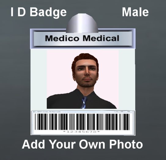 ! "Medico" Photo ID Badge - male-box