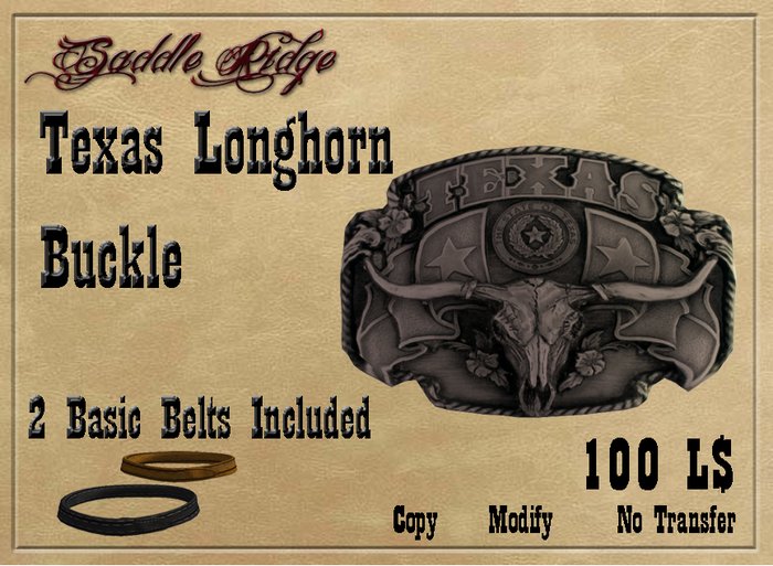 [SR] Texas Longhorn Buckle