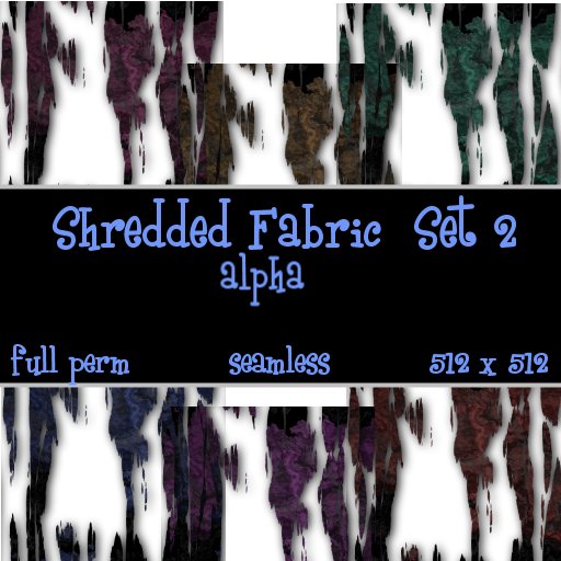 Shredded Fabric Set 2  **Half Price**