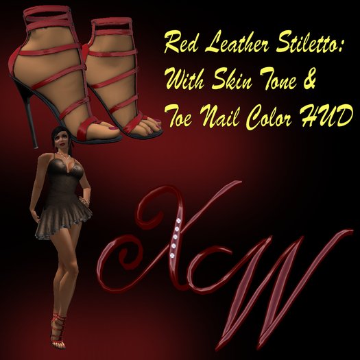 Red Leather Stiletto (boxed)