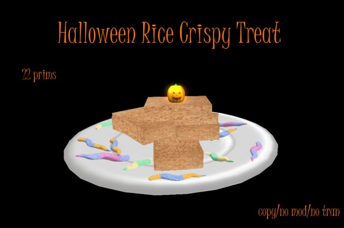 Halloween Rice Crispy Treets with Gummy worms