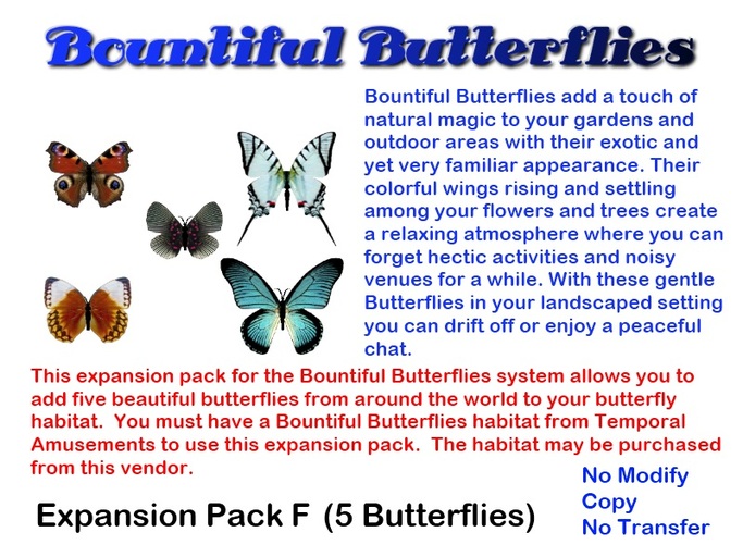 Bountiful Butterflies PACK F