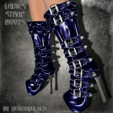 ::DEATHWALKER:: Ladies Strap Boots Blue
