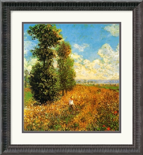 SO Framed Print Fields with Poppies - Claude Monet