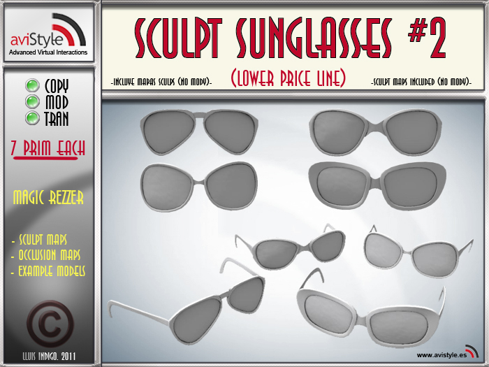 Sculpt SUNGLASSES #2 by **aVISTYLe** (Low Price Line) for FULL PERM