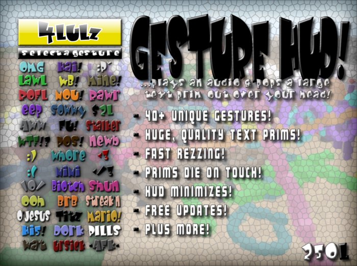 Second Life Marketplace - ::4LULz:: Gesture HUD!